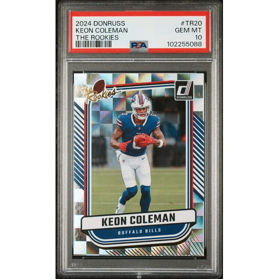 Graded 2024 Panini Donruss Keon Coleman #TR20 The Rookies Rookie RC Football Card PSA 10 Gem Mint