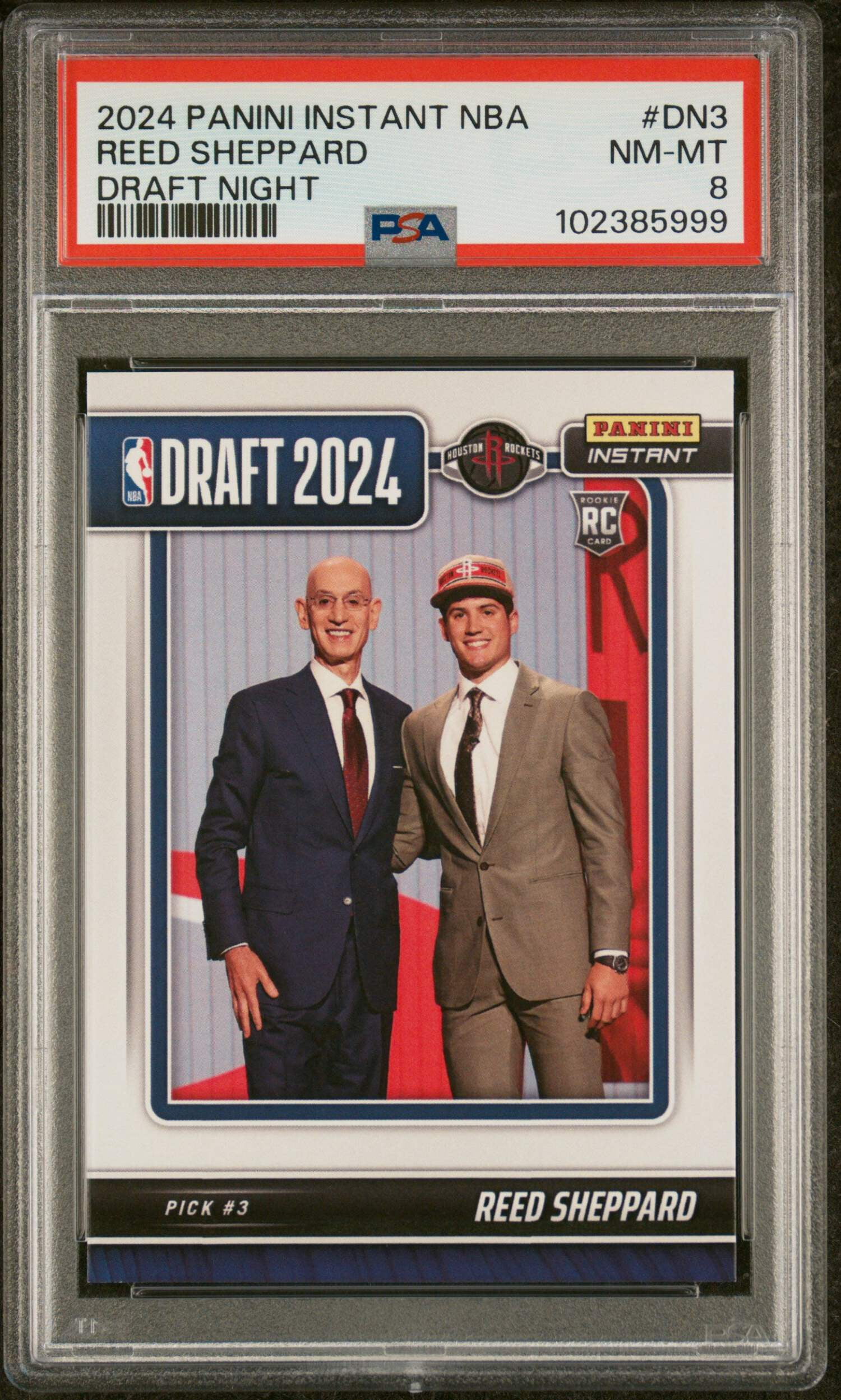 Graded 2024 Panini Instant NBA Reed Sheppard #DN3 Draft Night Rookie RC ...