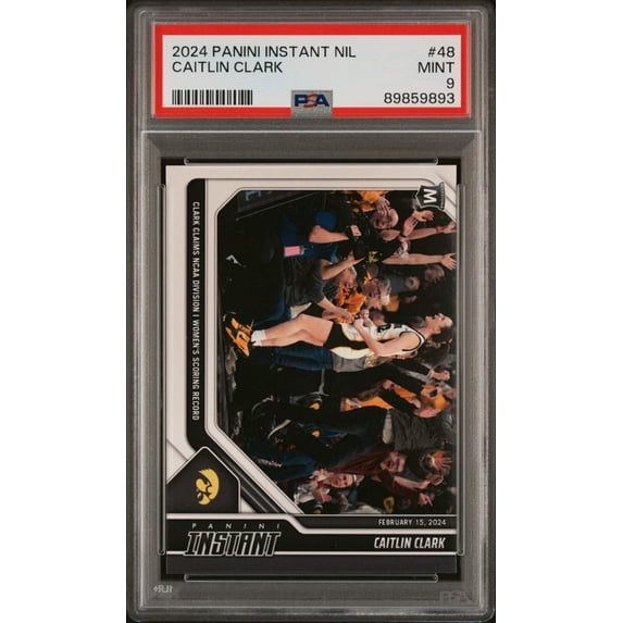 Graded 2024 Panini Instant NIL Caitlin Clark #48 Rookie RC Basketball Card PSA 9 Mint