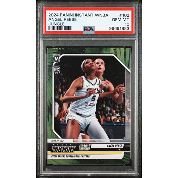Graded 2024 Panini Instant WNBA Angel Reese #102 Jungle #/25 Rookie RC Basketball Card PSA 10 Gem Mint