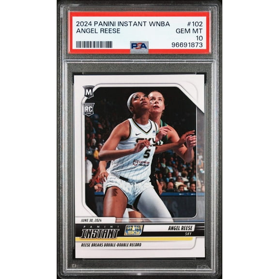Graded 2024 Panini Instant WNBA Angel Reese #102 Rookie RC Basketball Card PSA 10 Gem Mint