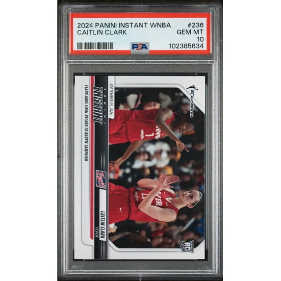 Graded 2024 Panini Instant WNBA Caitlin Clark #236 Rookie RC Basketball Card PSA 10 Gem Mint