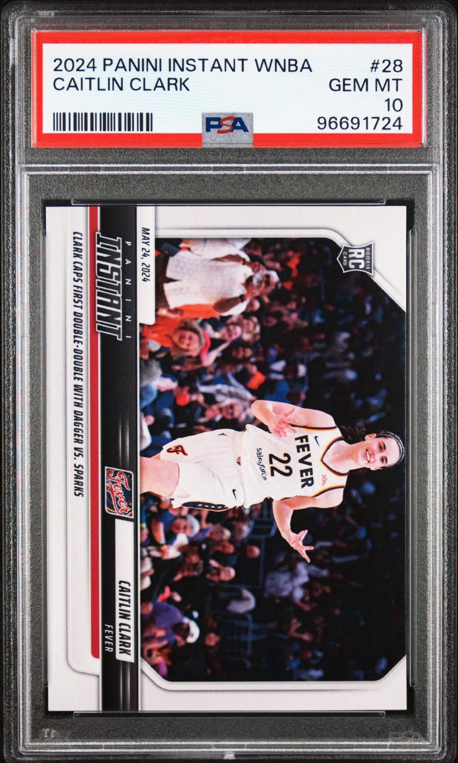 Graded 2024 Panini Instant WNBA Caitlin Clark #28 Rookie RC Basketball ...
