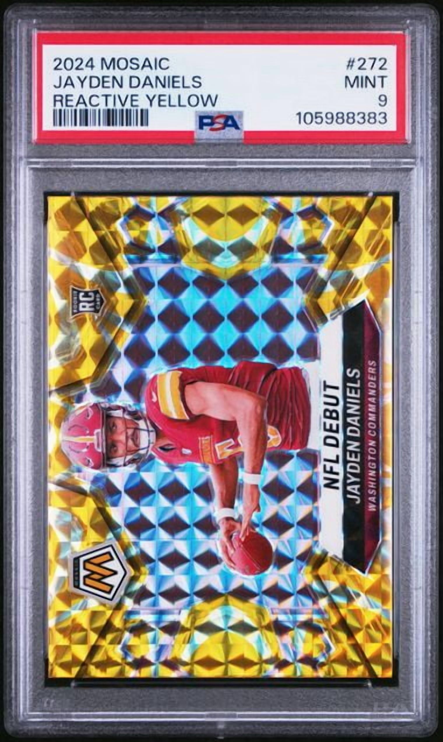 jayden daniels rookie card graded 2024 SCORE PROTENTIAL JAYDEN DANIELS ROOKIE CARD WASHINGTON COMMANDERS
