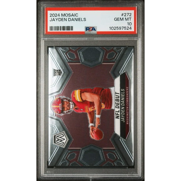 Graded 2024 Panini Mosaic Jayden Daniels #272 Rookie RC Football Card PSA 10 Gem Mint