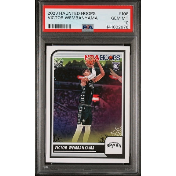 Graded 2023 Panini NBA Haunted Hoops Victor Wembanyama #108 Rookie RC Basketball Card PSA 10 Gem Mint
