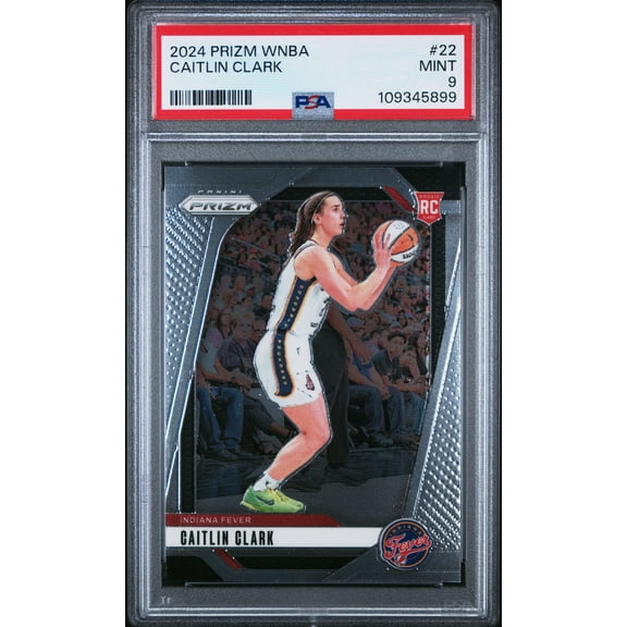 Graded 2024 Panini Prizm Caitlin Clark #22 Rookie RC Basketball Card PSA 9 Mint