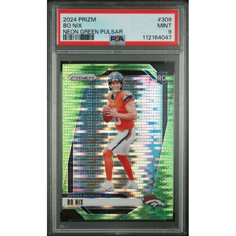 Graded 2024 Panini Prizm Neon Green Pulsar Bo Nix #309 Rookie RC Football Card PSA 9 Mint - Walmart.com Graded 2024 Panini Prizm Neon Green Pulsar Bo Nix #309 Rookie RC Football Card PSA 9 Mint - Walmart.com