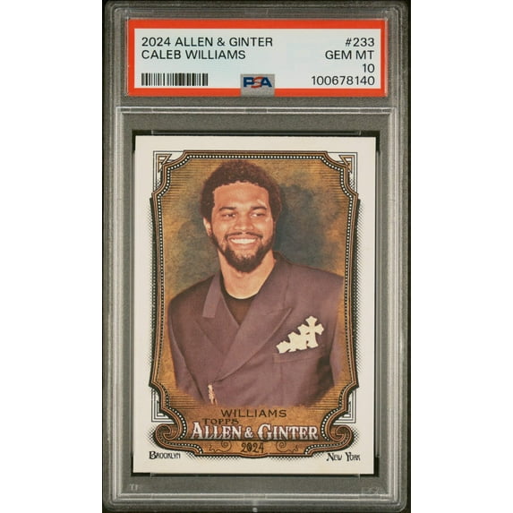 Graded 2024 Topps Allen Ginter Caleb Williams #233 Rookie RC Football Card PSA 10 Gem Mint