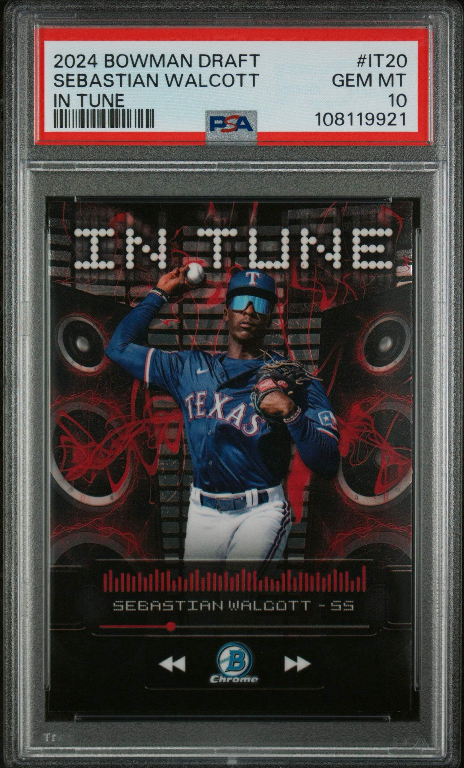 Graded 2024 Topps Bowman Draft Sebastian Walcott #IT20 In Tune 
