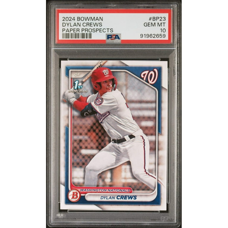 Graded 2024 Topps Bowman Dylan Crews #BP23 Paper Prospects Rookie