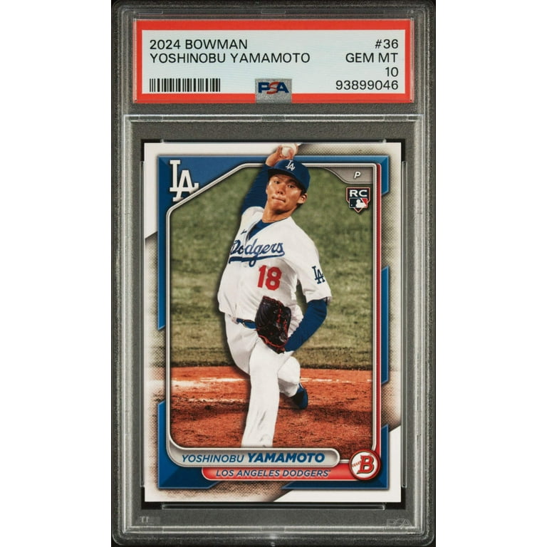 Graded 2024 Topps Bowman Yoshinobu Yamamoto #36 Rookie RC Baseball 