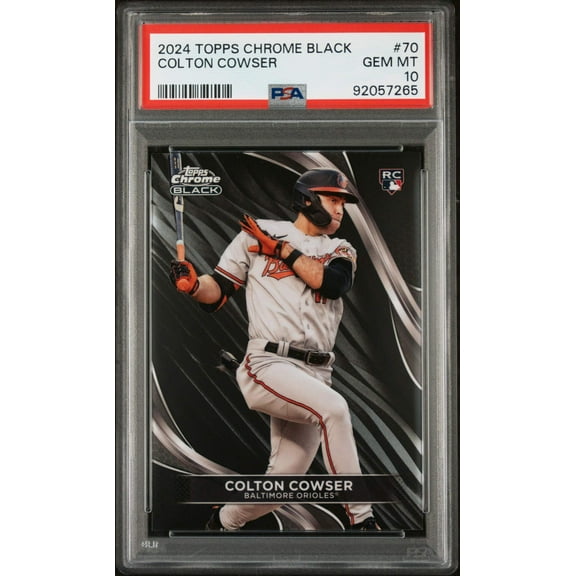 Graded 2024 Topps Chrome Black Colton Cowser #70 Rookie RC Baseball Card PSA 10 Gem Mint
