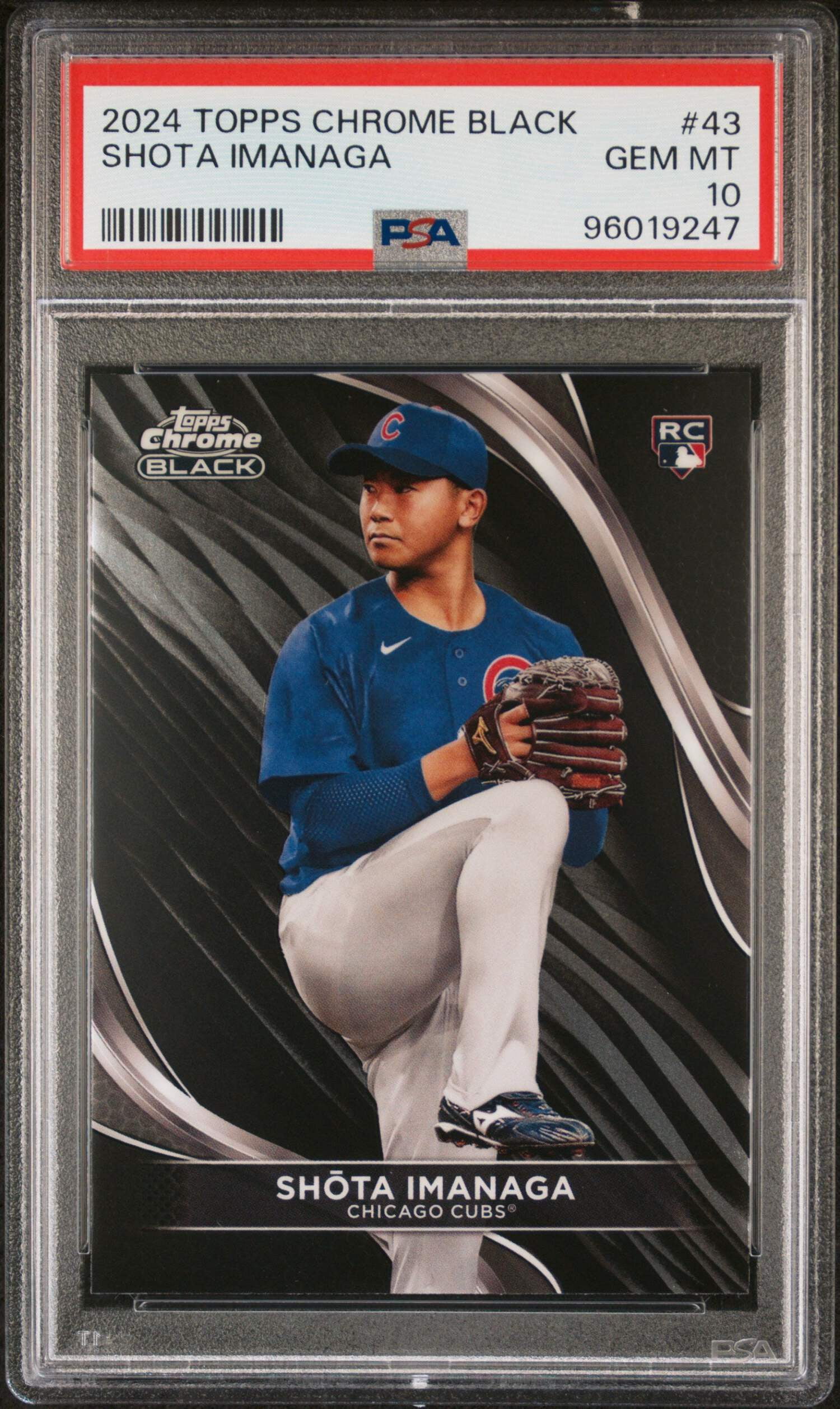 Graded 2024 Topps Chrome Black Shota Imanaga #43 Rookie RC 