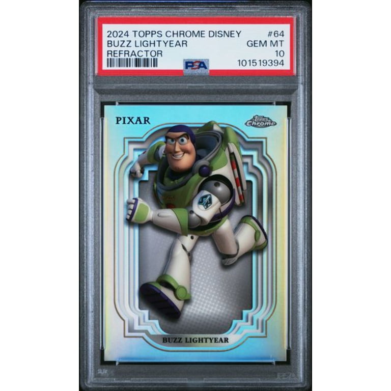 Graded 2024 Topps Chrome Disney Silver Refractor Buzz Lightyear
