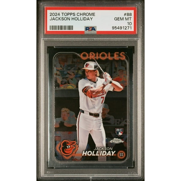 Graded 2024 Topps Chrome Jackson Holliday #88 Rookie RC Baseball Card PSA 10 Gem Mint