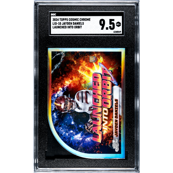Graded 2024 Topps Cosmic Chrome Jayden Daniels Washington Commanders #LIO-10 Launched Into Orbit SGC 9.5