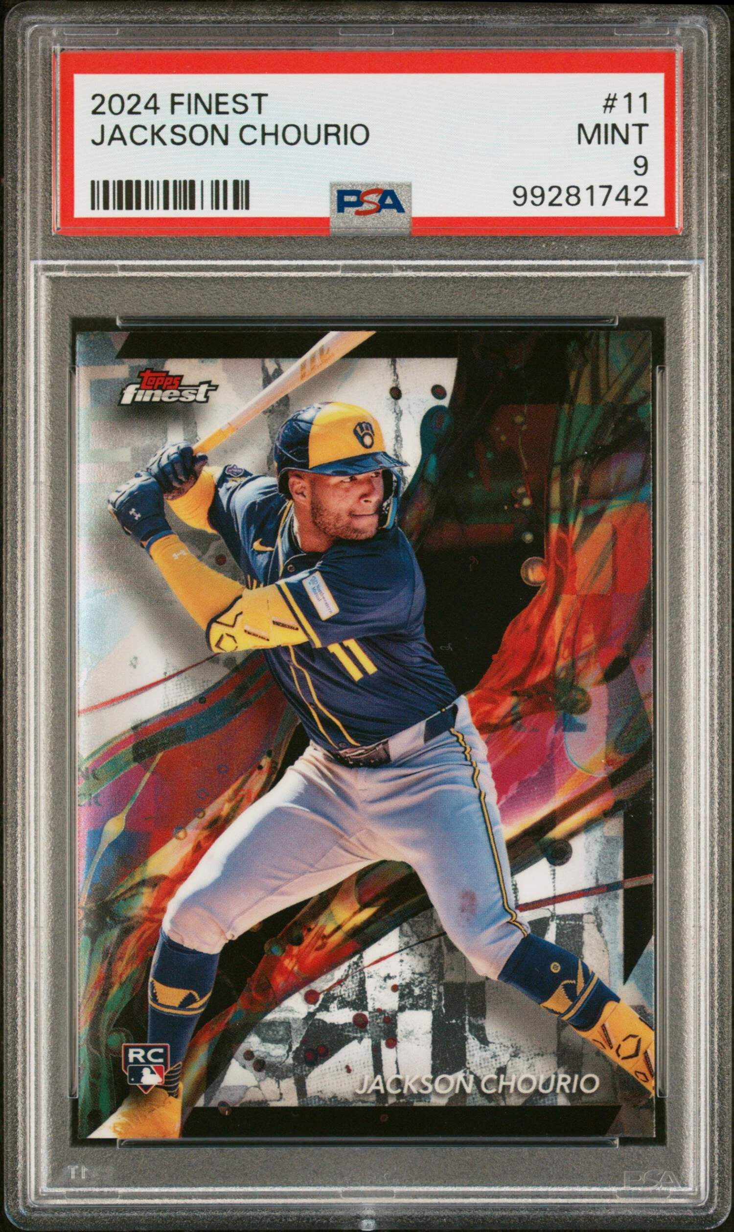 Graded 2024 Topps Finest Jackson Chourio #11 Rookie RC Baseball Card ...