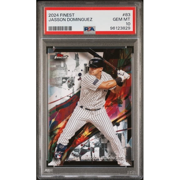 Graded 2024 Topps Finest Jasson Dominguez #83 Rookie RC Baseball Card PSA 10 Gem Mint