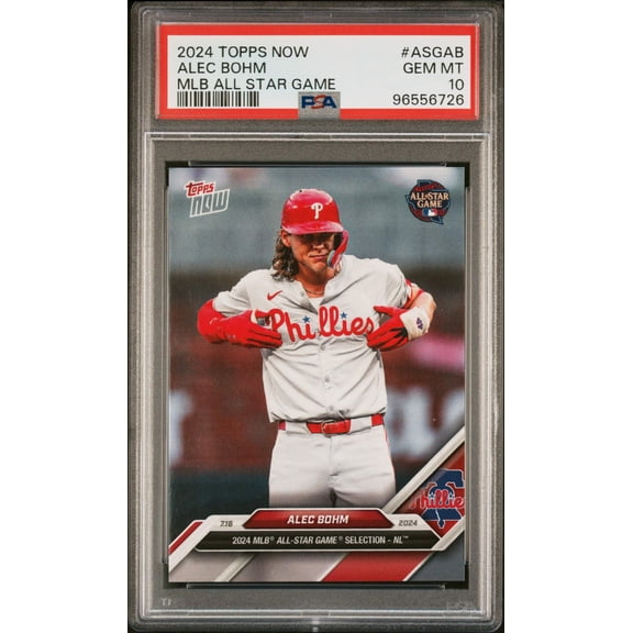 Graded 2024 Topps Now Alec Bohm #ASGAB MLB All Star Game Baseball Card PSA 10 Gem Mint