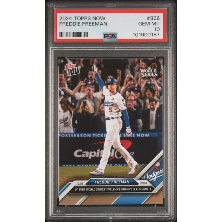 Graded 2024 Topps Now Freddie Freeman #866 Game 1 Walk Off Grand