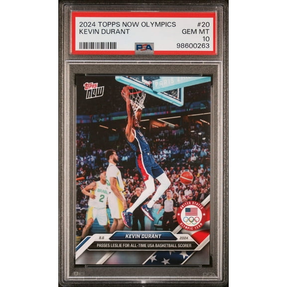 Graded 2024 Topps Now Olympics Kevin Durant #20 Basketball Card PSA 10 Gem Mint