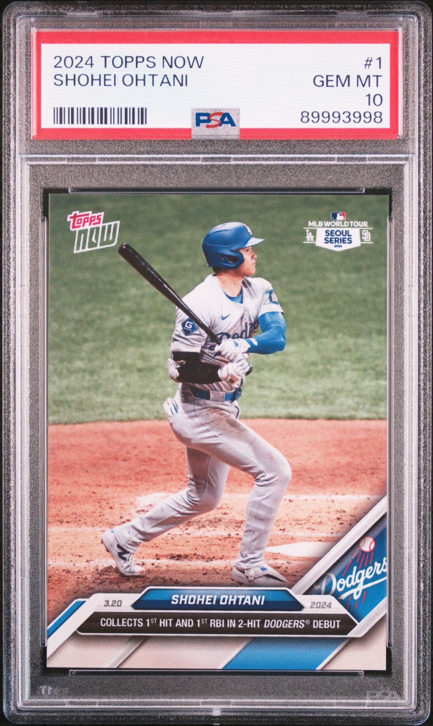 Graded 2024 Topps Now Shohei Ohtani #1 Baseball Card PSA 10 Gem 