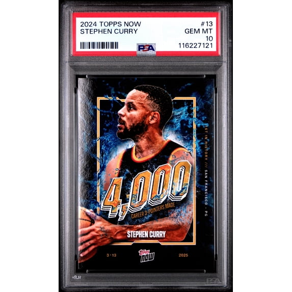Graded 2024 Topps Now Steph Curry #13 Basketball Card PSA 10 Gem Mint