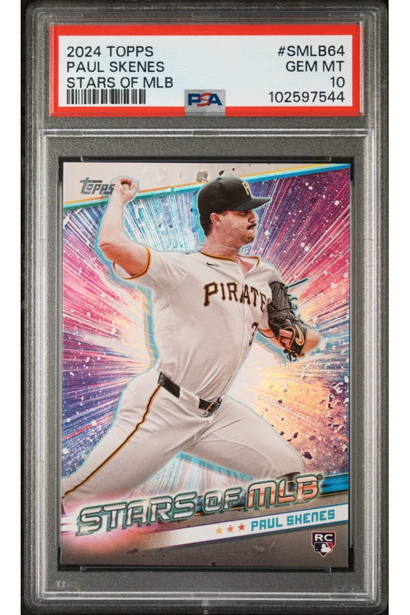 Graded 2024 Topps Paul Skenes #SMLB64 Stars of MLB Rookie RC Baseball Card PSA 10 Gem Mint