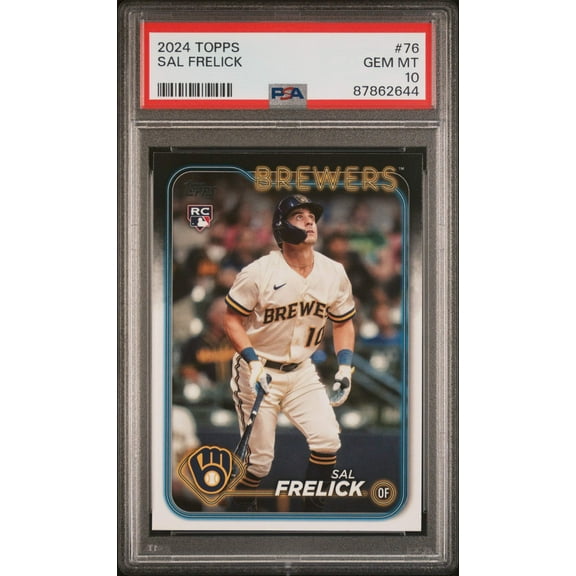 Graded 2024 Topps Sal Frelick #76 Rookie RC Baseball Card PSA 10 Gem Mint