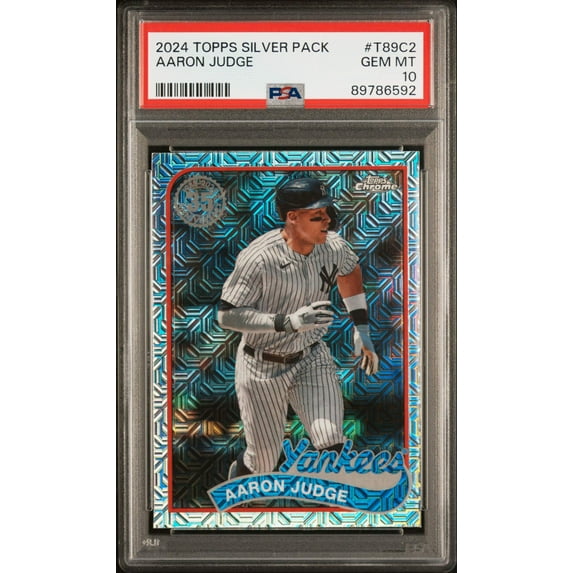 Graded 2024 Topps Silver Pack Aaron Judge #T89C2 Baseball Card PSA 10 Gem Mint