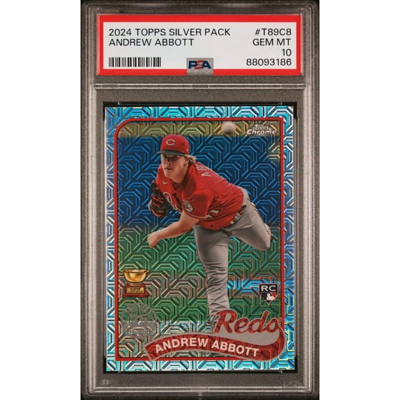 Graded 2024 Topps Silver Pack Andrew Abbott #T89C8 Rookie RC Baseball Card PSA 10 Gem Mint