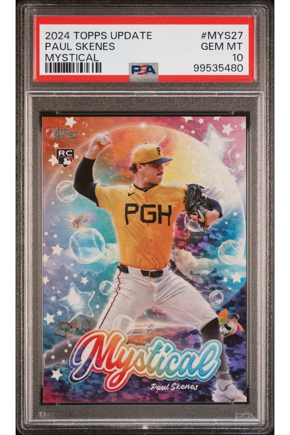 Graded 2024 Topps Update Paul Skenes #MYS27 Mystical Rookie RC Baseball Card PSA 10 Gem Mint