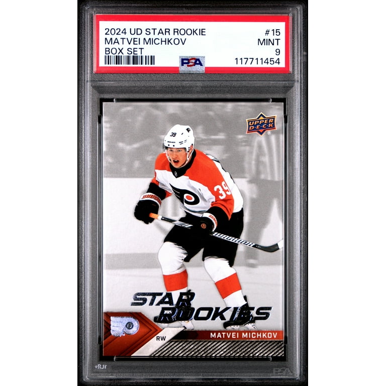 Graded 2024 Upper Deck Star Rookie Matvei Michkov #15 Box Set Rookie RC Hockey Card PSA 9 Mint - Walmart.com Graded 2024 Upper Deck Star Rookie Matvei Michkov #15 Box Set Rookie RC Hockey Card PSA 9 Mint - Walmart.com