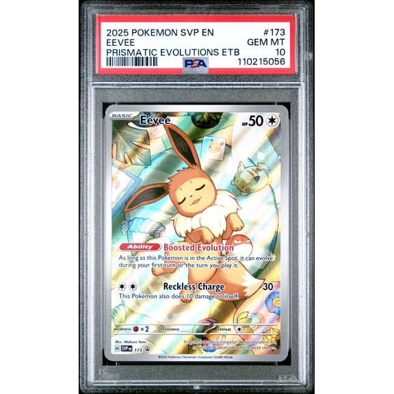 Graded 2025 PSA 10 Pokemon SVP EN SV Black Star Promo Prismatic Evolutions ETB Eevee #173