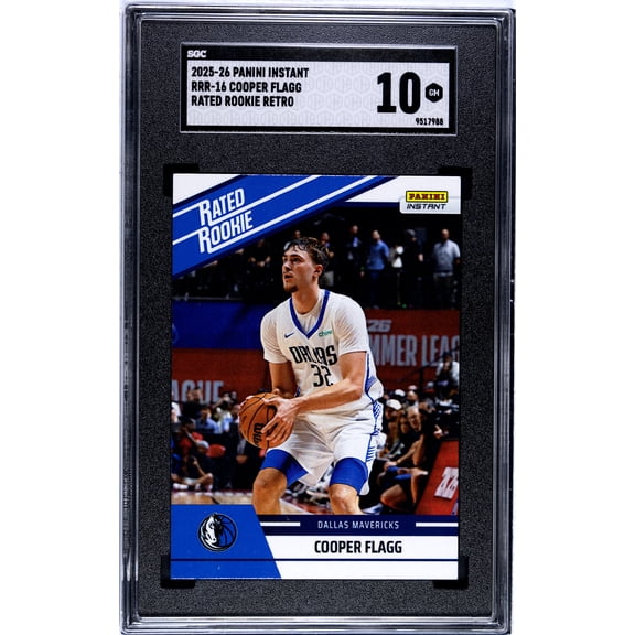Graded 2025 Panini Instant Cooper Flagg #RRR16 Rated Rookie Retro Rookie RC Basketball Card SGC 10 Gem Mint