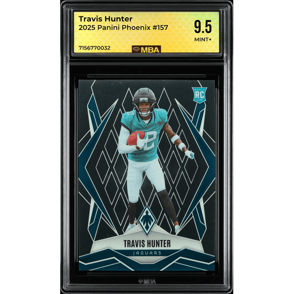 Graded 2025 Panini Phoenix Travis Hunter #157 MBA 9.5