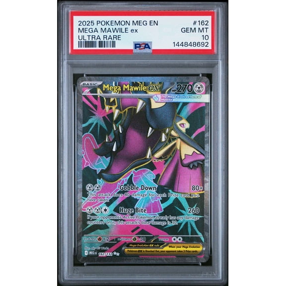 Graded 2025 Pokemon Meg EN Mega Evolution Mega Mawile ex Ultra Rare PSA 10 #162