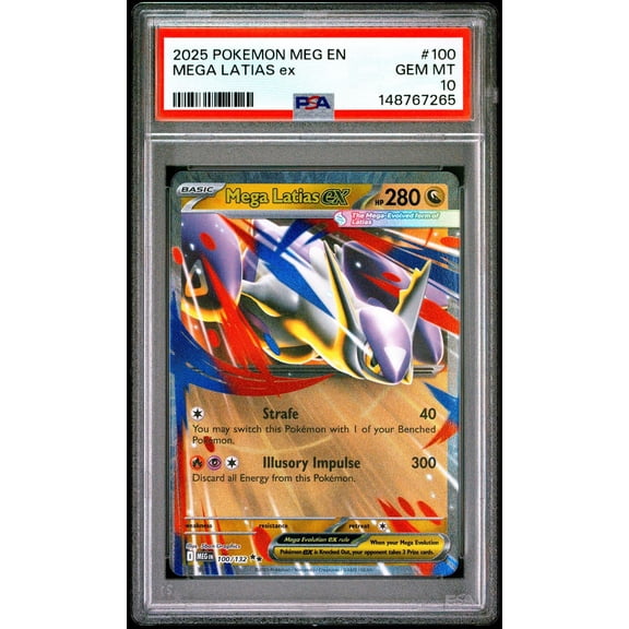 Graded 2025 Pokemon Mega Latias ex #100 Trading Card Game PSA 10 Gem Mint
