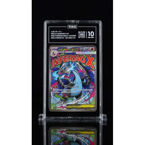 Graded 2025 TAG 10 Pokmon MEGA Japanese Mega Charizard X ex #223/193 MEGA