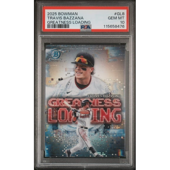 Graded 2025 Topps Bowman Travis Bazzana #GL8 Greatness Loading Rookie RC Baseball Card PSA 10 Gem Mint