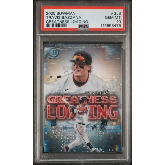 Graded 2025 Topps Bowman Travis Bazzana #GL8 Greatness Loading Rookie RC Baseball Card PSA 10 Gem Mint