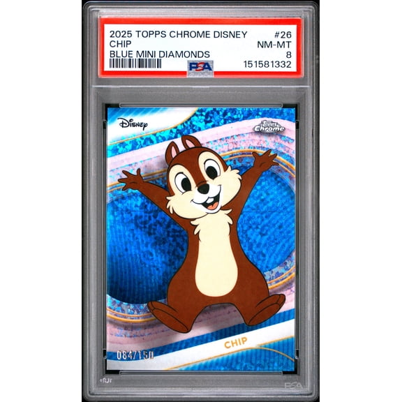 Graded 2025 Topps Chrome Disney Chip #26 PSA 8