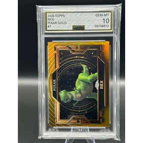 Graded 2025 Topps Chrome Pixar Gold AGS 10 Toy Story Rex #7 Trading Card