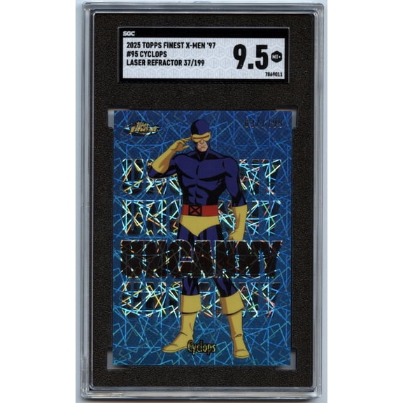 Graded 2025 Topps Finest X-Men '97 Cyclops #95 SGC 9.5