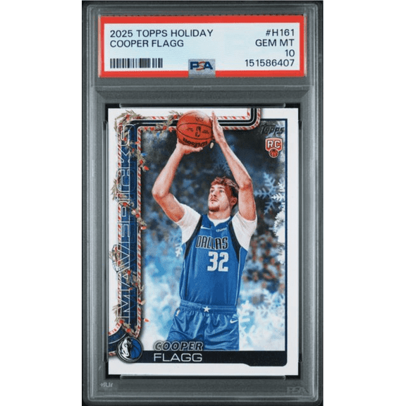 Graded 2025 Topps Holiday Cooper Flagg #H161 Rookie RC Basketball Card PSA 10 Gem Mint