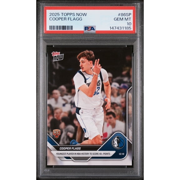 Graded 2025 Topps Now Cooper Flagg #86SP Rookie RC Basketball Card PSA 10 Gem Mint