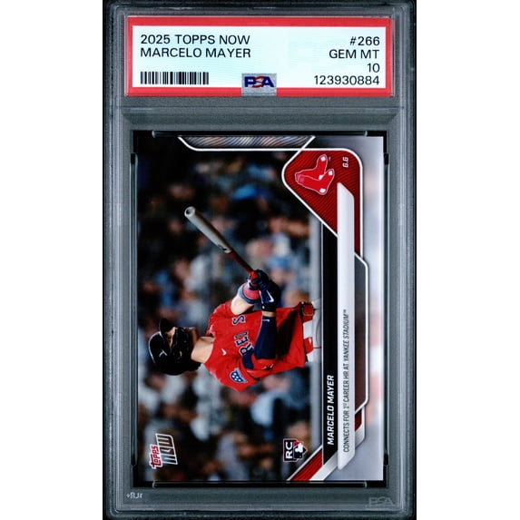 Graded 2025 Topps Now Marcelo Mayer #266 Rookie RC Baseball Card PSA 10 Gem Mint