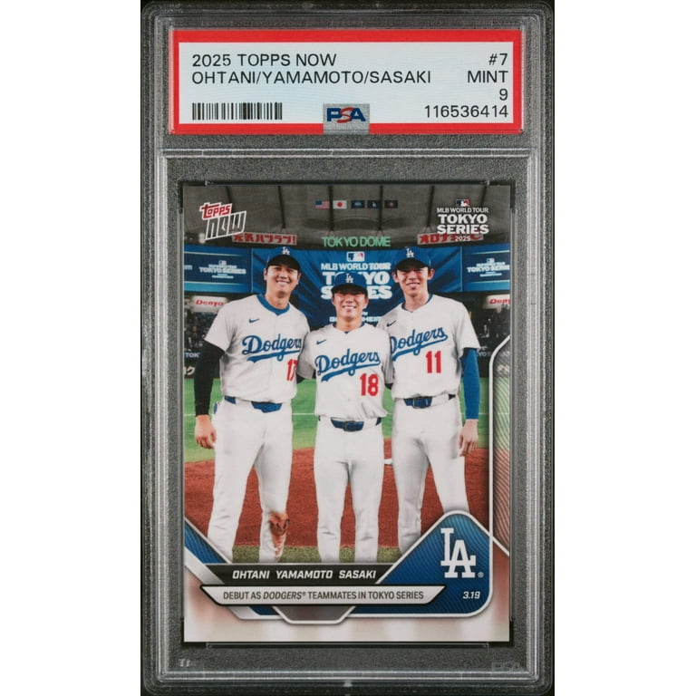 Graded 2025 Topps Now Shohei Ohtani/Yoshinobu Yamamoto/Roki Sasaki