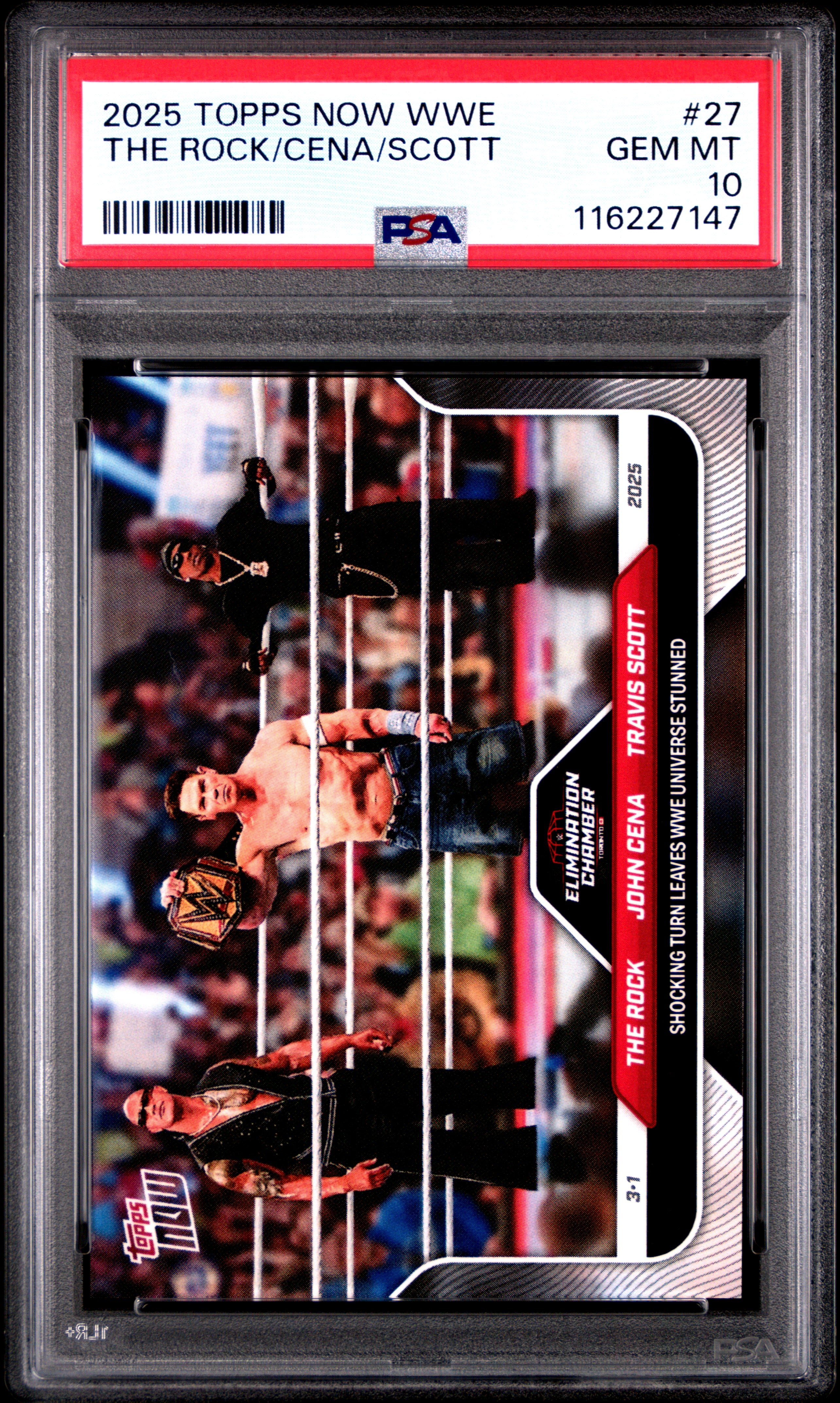 wwe graded cards 2025 Topps John Cena Historic 4th Chamber Win Card #25 Graded 2025 Topps Now WWE